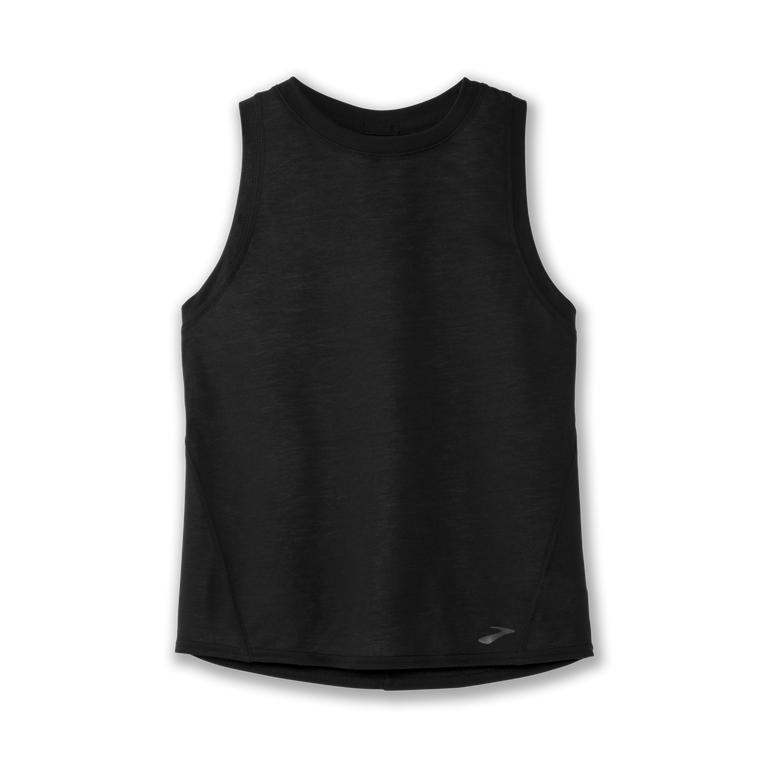 Brooks Distance Running Tank Top - Women's - Heather Violet Dash/Black (57281-QVTA)